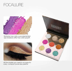 FOCALLURE 9 Color Glitter Palette